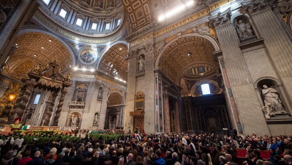Pope Francis presides a mass on World Day of the Poor at St Peter's basilica