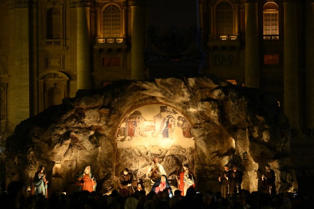 St. Peter's Square - Christmas tree and nativity scene lighting ceremony at the Vatican Dec.09 2023