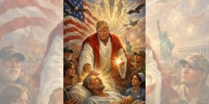 O que revela a imagem de Donald Trump como um “Cristo que realiza milagres”