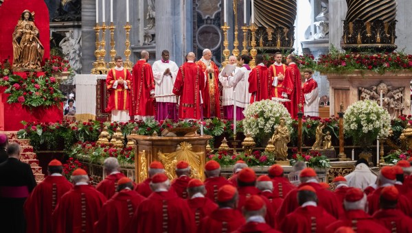 Pope Leo XIV leads a Holy Mass on the Solemnity of Saints Peter and Paul, Rome's patron saints, at St. Peter's Basilica in the Vatican, on June 29, 2026