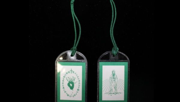 Escapulario verde, escapulario, Virgen María, apariciones marianas, sor Justina